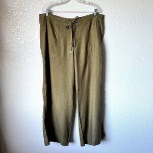 Lauren Ralph Lauren 100% linen wide leg pants